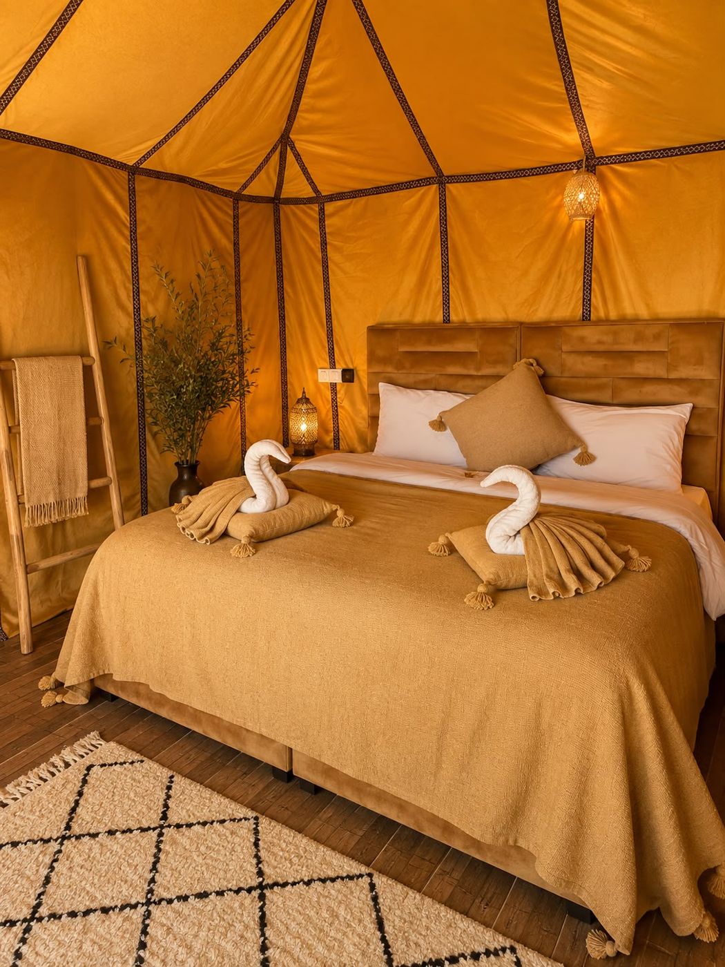 Tent with double bed